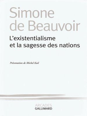 cover image of L'existentialisme et la sagesse des nations